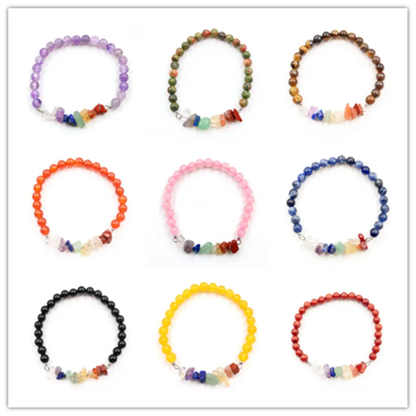 FYJS уникальные красочные маленькие камни соединяют 6 мм аметисты круглый