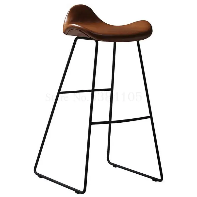  Net Red Bar Stool Nordic Designer Personalized Chair Retro High Light Luxury Coffee Shop Front Desk |