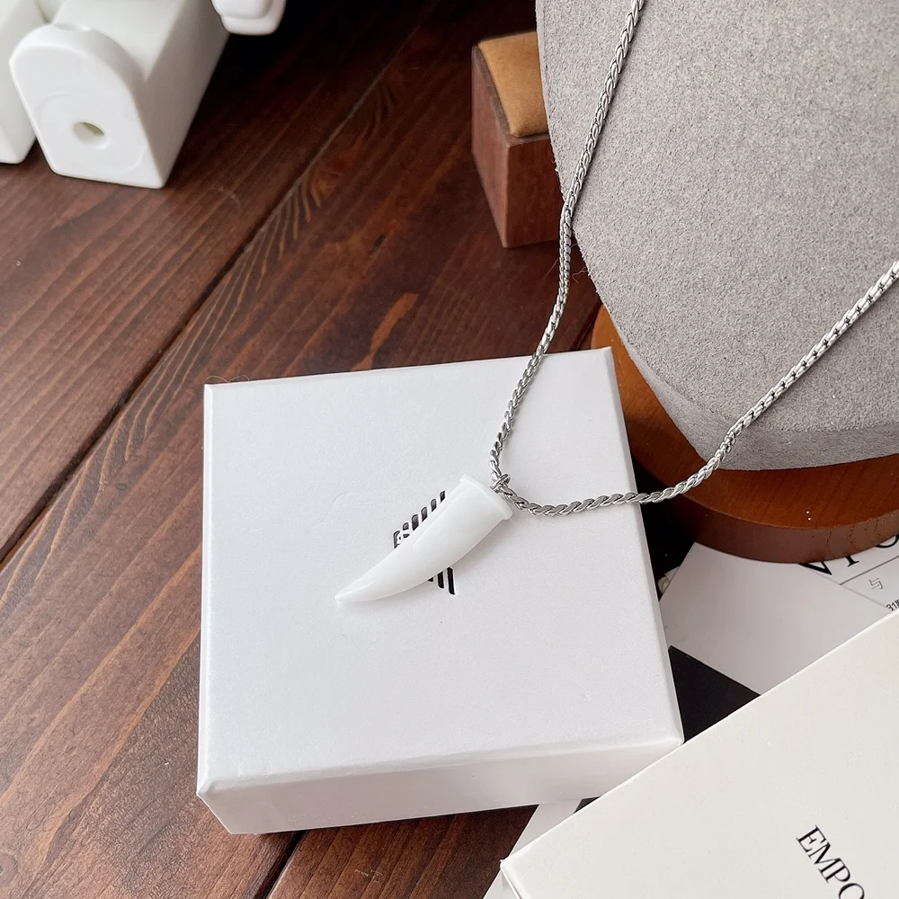 

Ожерелье с керамическим кулоном из нержавеющей стали, 2021