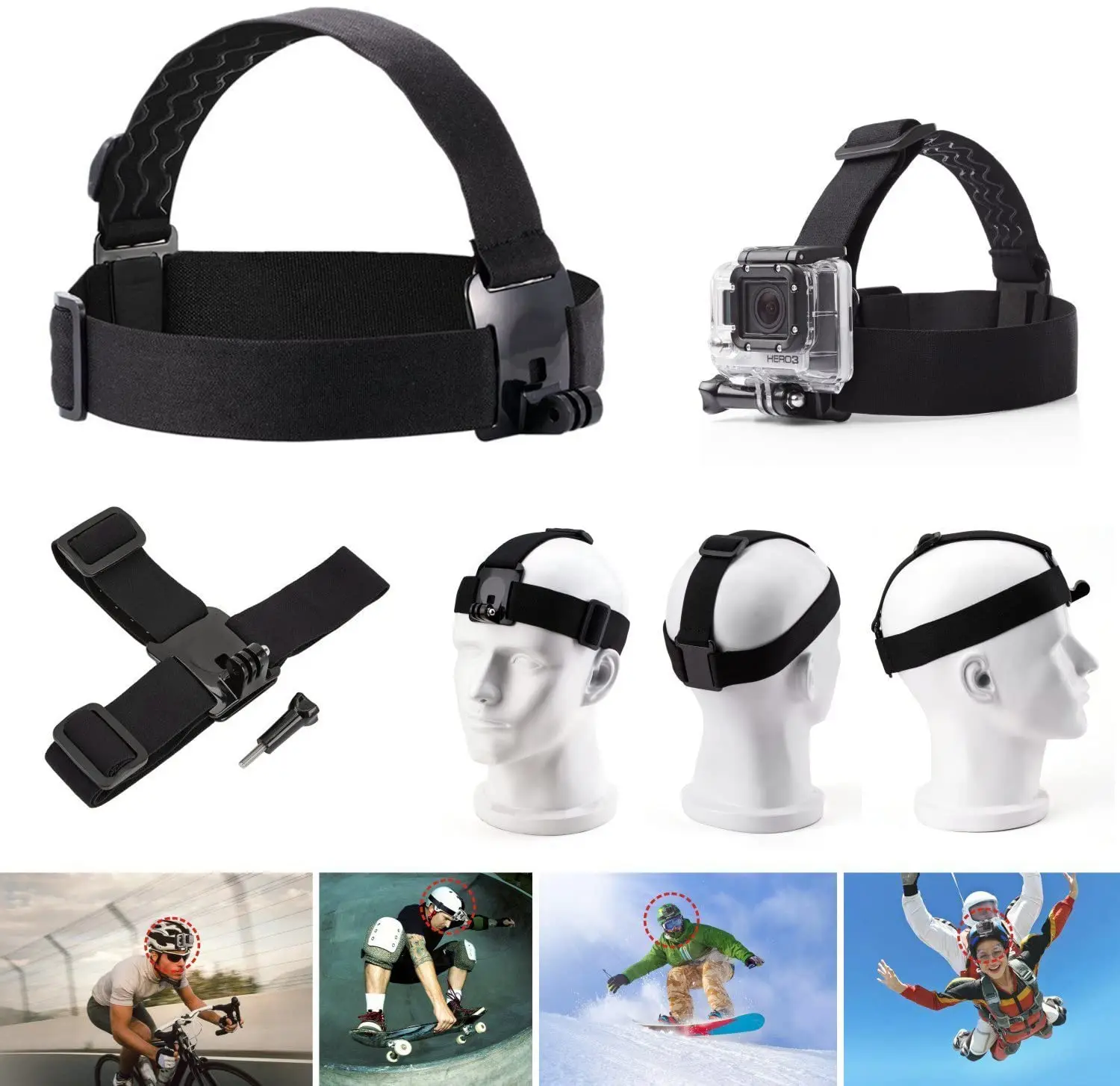 Комплект аксессуаров для Gopro Hero 10 9 8 7 6 5/AKASO EK7000/Brave 7/Dragon Touch | Электроника