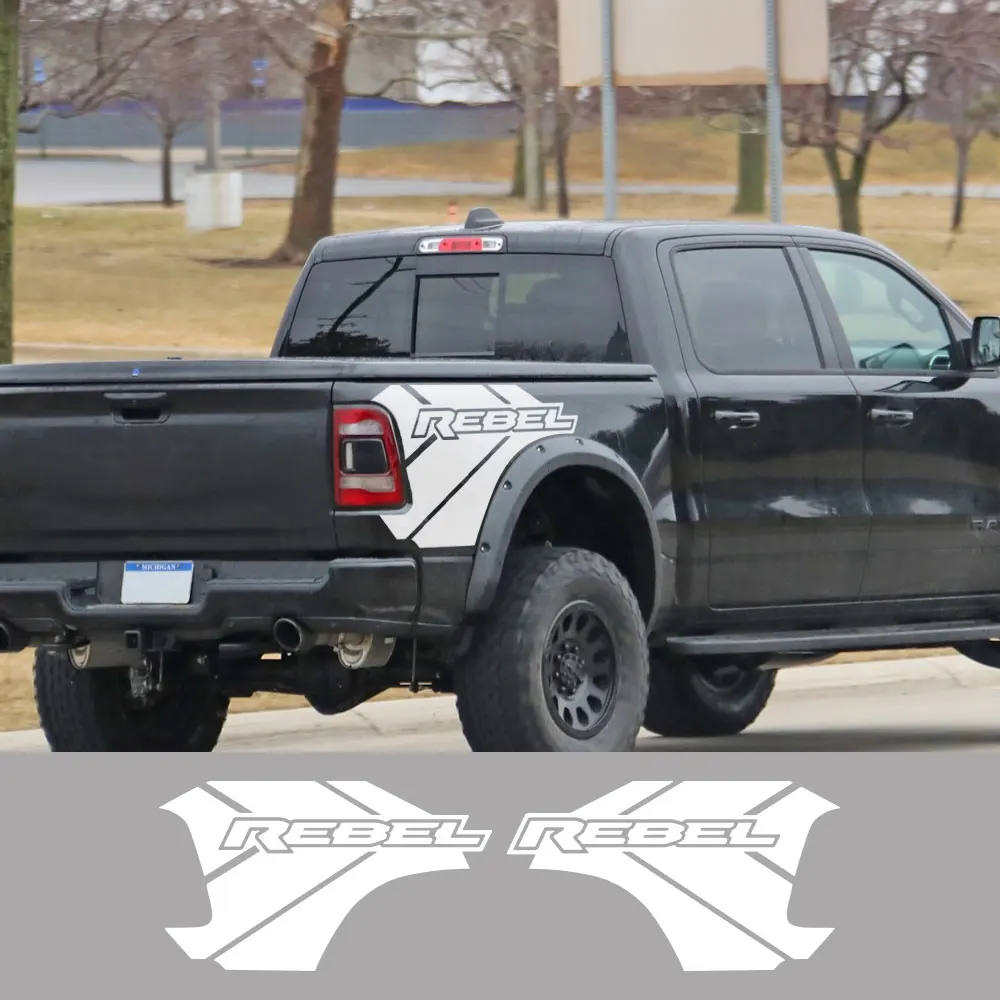 Боковые наклейки на заднюю кровать пикапа для Dodge Ram Rebel TRX графика багажника