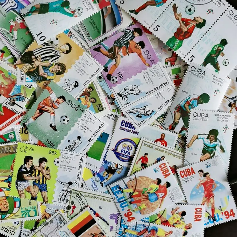 Партия 200 футбольные матчи Спортивная Тема штампы с почтовым Марком Футбольная