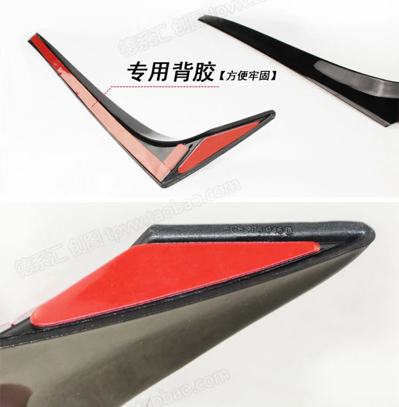 

For Polo Spoiler High Quality ABS Material Automotive Rear Bright Black Spoiler ( Can't Fit GTI & R ) 2010-2016