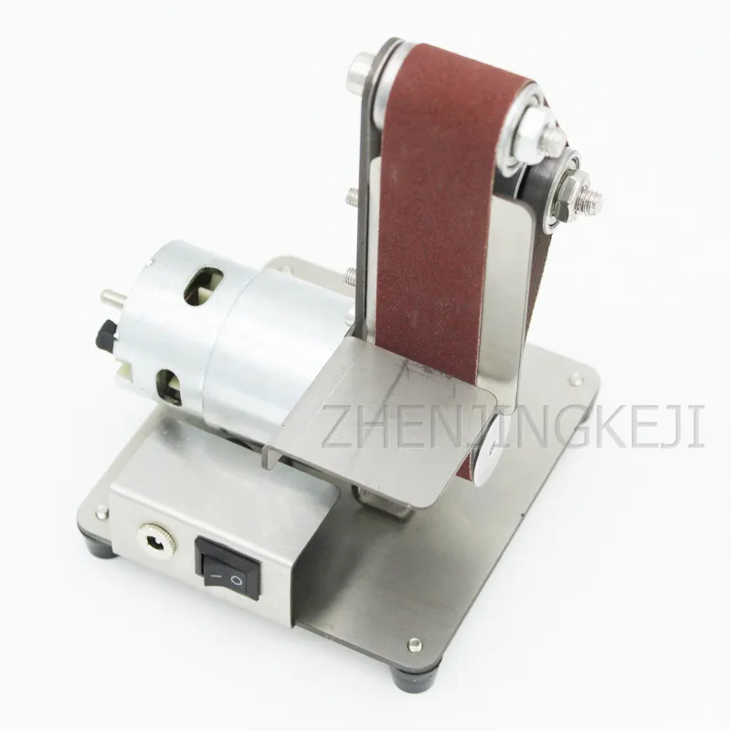 Small Abrasive Belt Machine Electric Sander Grinder Polisher Vertical Sharpener Grinding Woodworking Tools Home DIY | Инструменты
