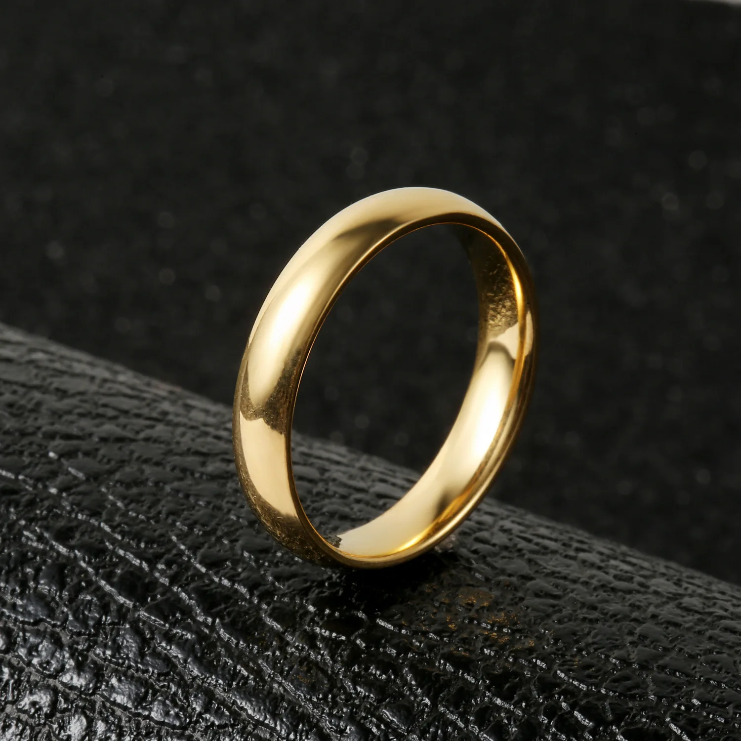 

Minimalist couple ring female rose gold titanium steel ring stainless steel to noise kettlement