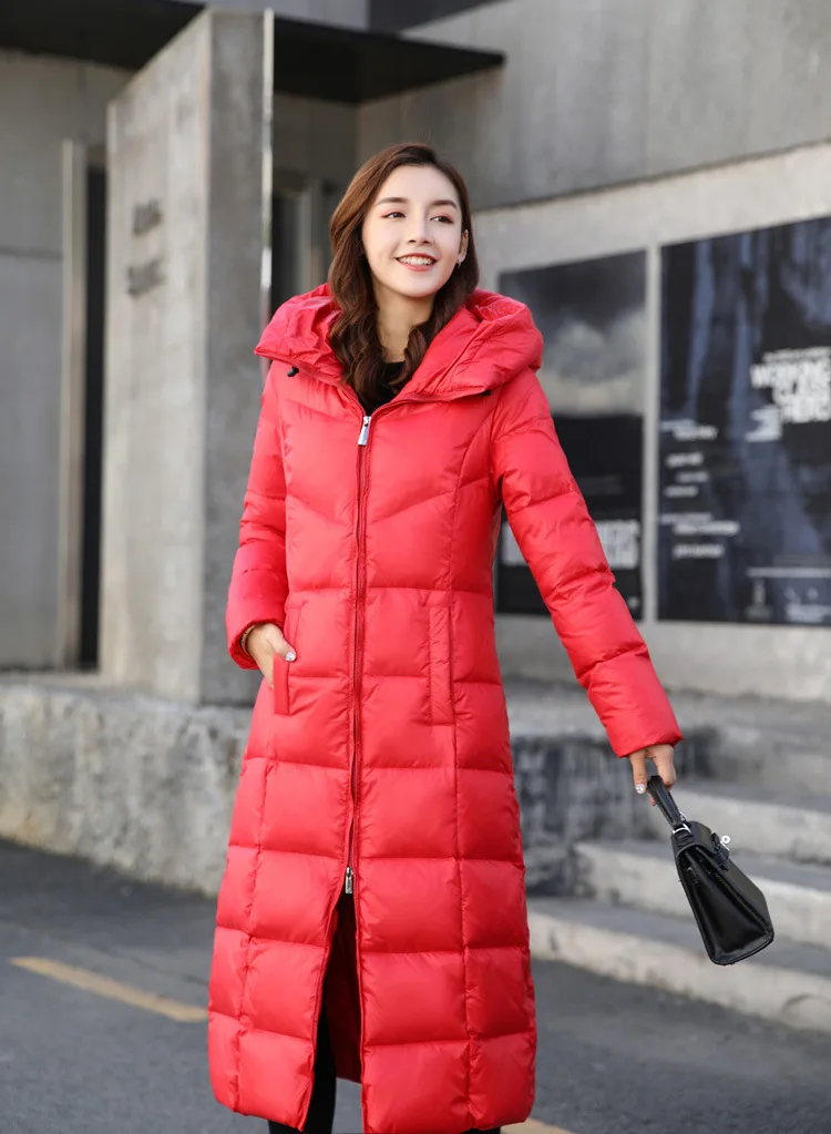 2019 осенне-зимнее Новое пуховое Женское пальто длинное Пальто утепленное женское