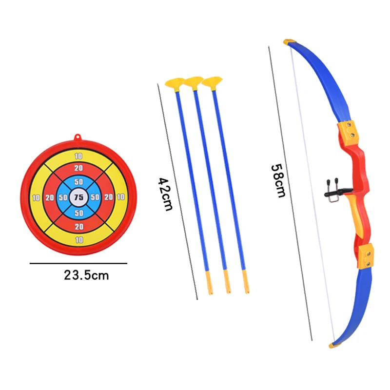 Children's Simulation Bow and Arrow Toys Suction Cup Military Model Safety Archery Set Outdoor Sports Exercise | Игрушки и хобби