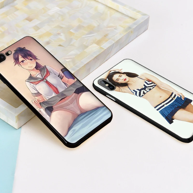 Сексуальный мягкий чехол из ТПУ с узором для девочек Apple IPhone X XR XS MAX 5 5S 5C SE 6 S 7 8 Plus