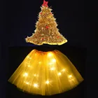 Светодиодная светильник Ка-пачка для девочек и женщин, шапка на рождественскую елку, повязка для волос, подарок, сказочный костюм эльфа, волшебная палочка, украшение для косплея