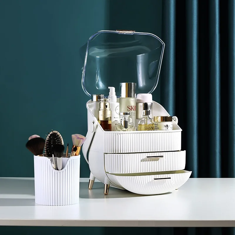 

Storage Bucket Makeup Brush Skin Care Products Eyebrow Pencil Eyeliner Display Cabinet Bathroom Finishing Modern Home Decoration