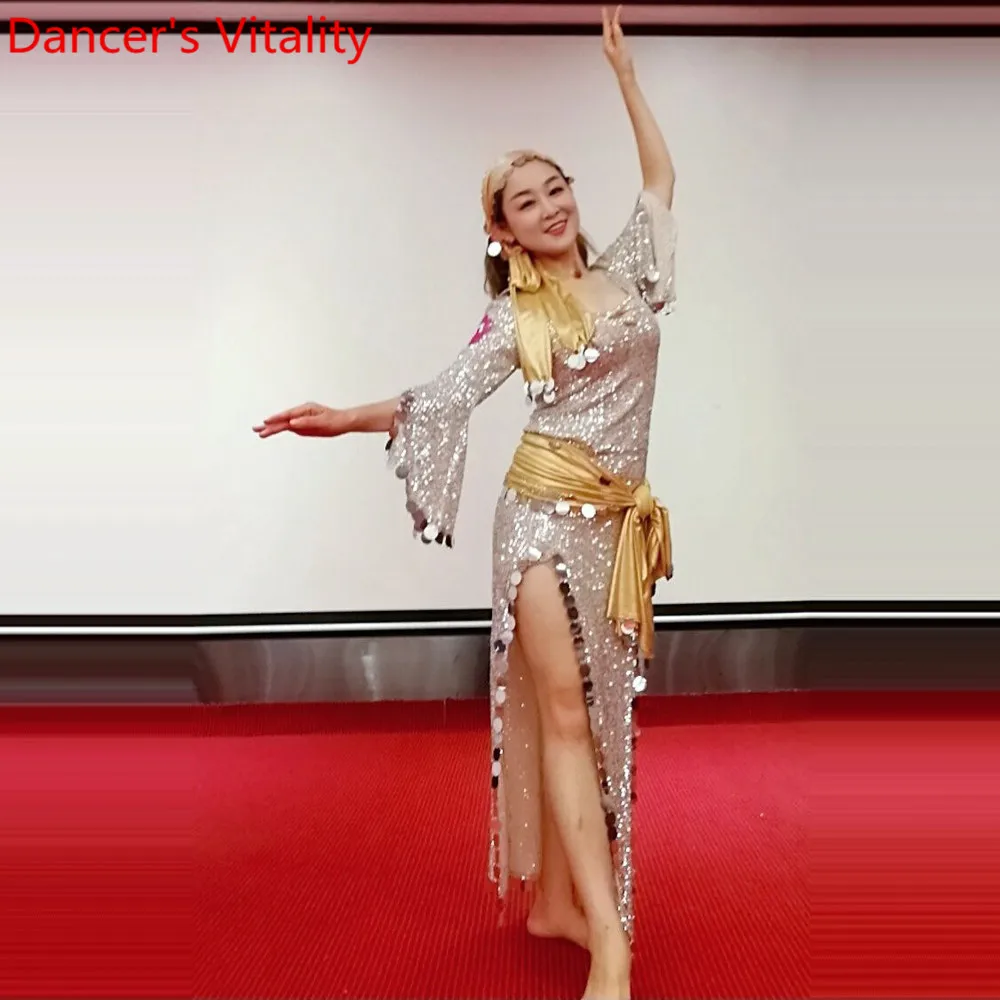 Женский костюм для танца живота одежда тренировок пояс повязка на голову