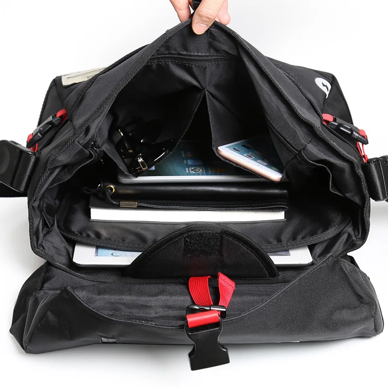 Сумка через плечо черная сумка-мессенджер с фиксированным снаряжением