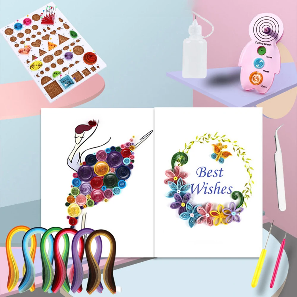 Пинцет для ручного обжима бумаги 600 полосок|Крафт-бумага| |