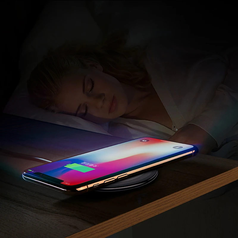 Ультратонкое Беспроводное зарядное устройство 10 Вт Qi для Iphone 11 Pro Max XS MAX XR 8 Plus X samsung Note 10 S10 S9 Plus Быстрая зарядка