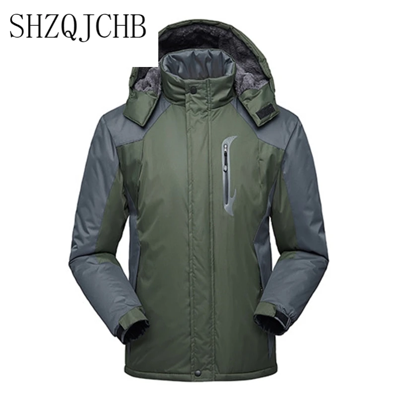 

Winter Brand Jacket Plus Velvet Warm Men`s Waterproof Coat Casual Removeable Hooded Windbreaker Parka Men Clothing