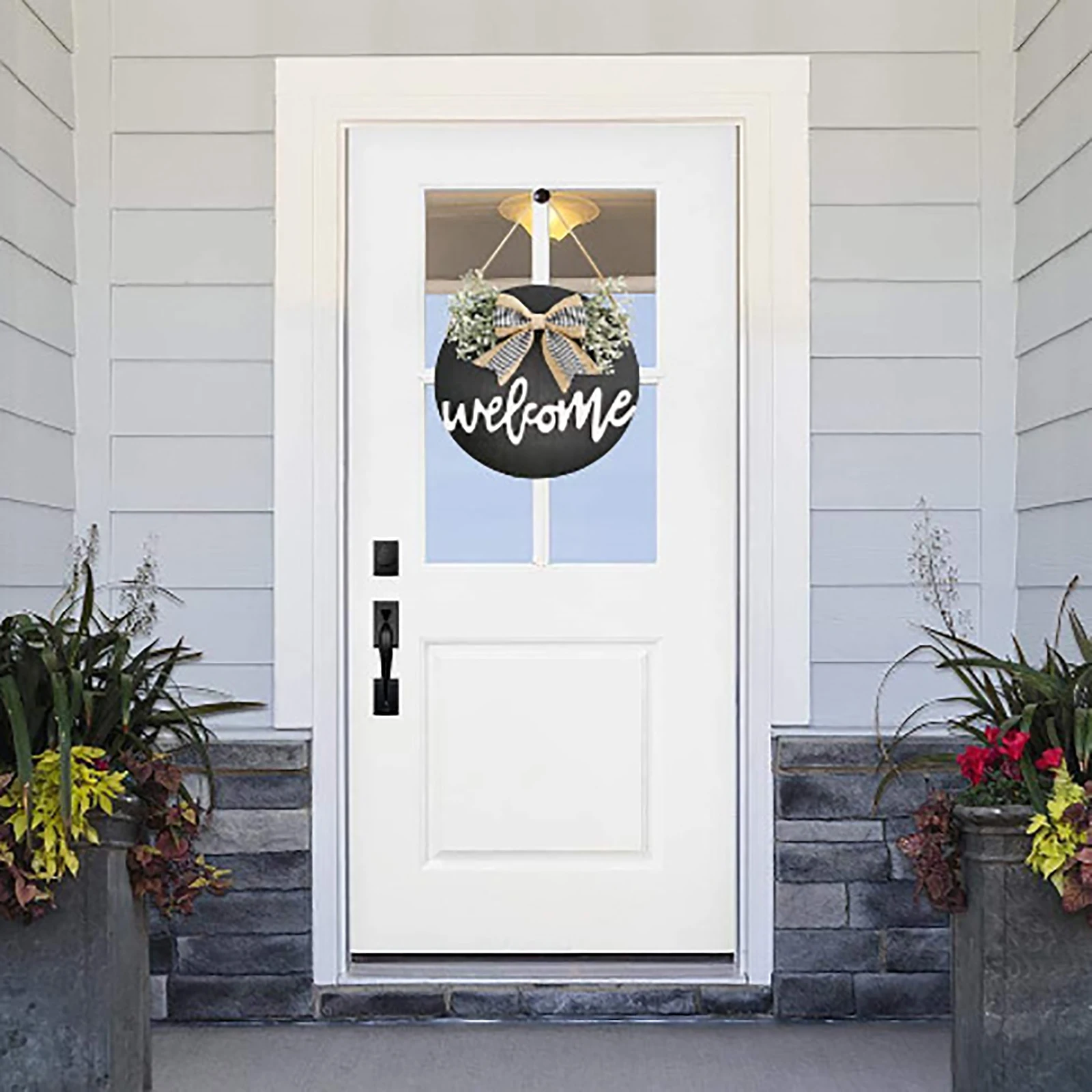 

Сезонные настенные Подвесные Украшения для крыльца, деревянный знак приветствия, украшение для Входной Двери крыльца