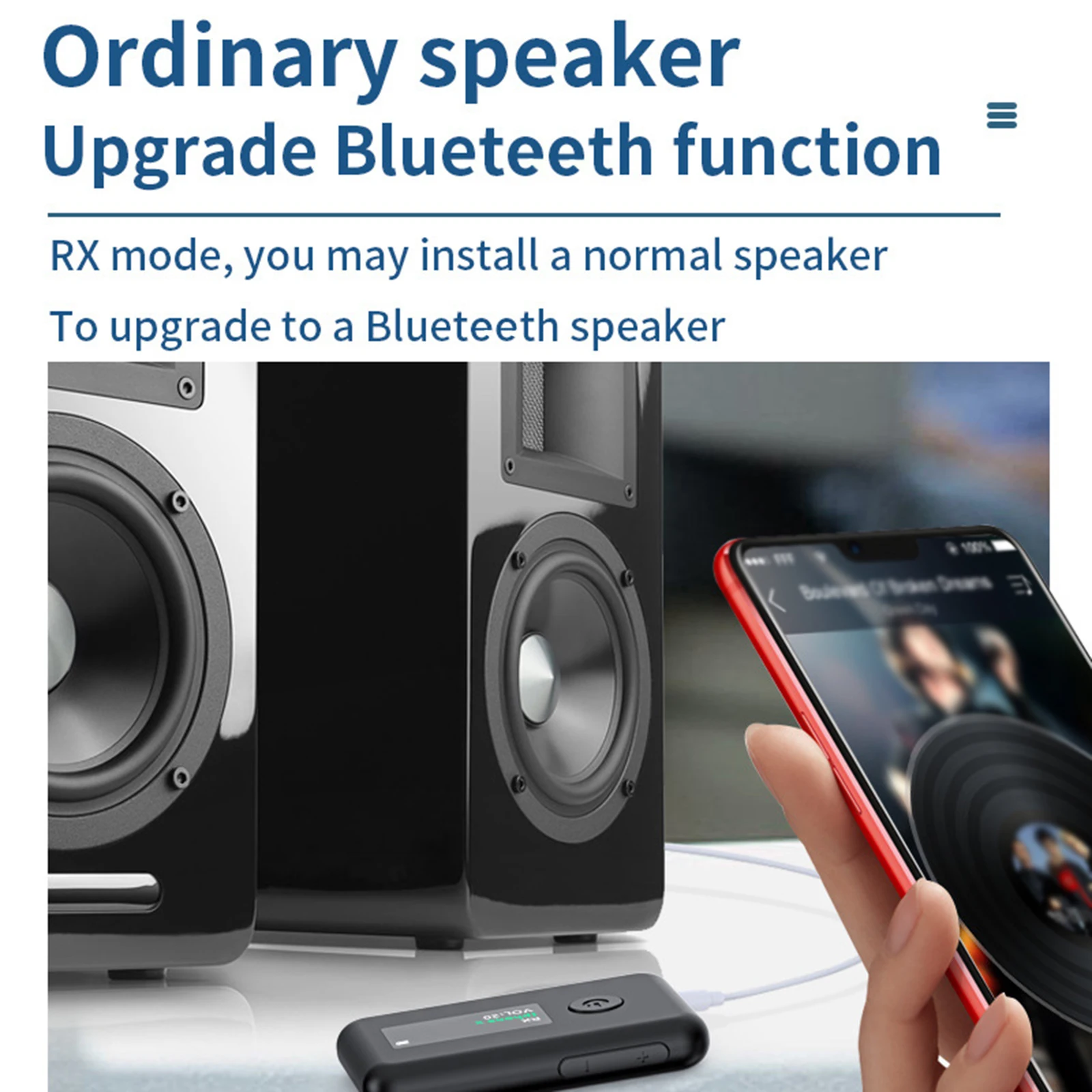 Bluetooth5.0 Transmitter Receiver Screen Display Audio Adapter Splitter For Computer Earphone TV 2-In-1 Receive And Transmit | Электроника
