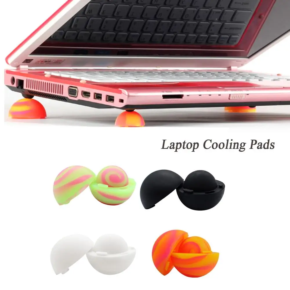 Купи Besegad 4pcs/Set Laptop Cooling Pads Ball Cooler Universal Practical Notebook Skidproof Feet Heat Reduction Cooler Stand Holder за 211 рублей в магазине AliExpress