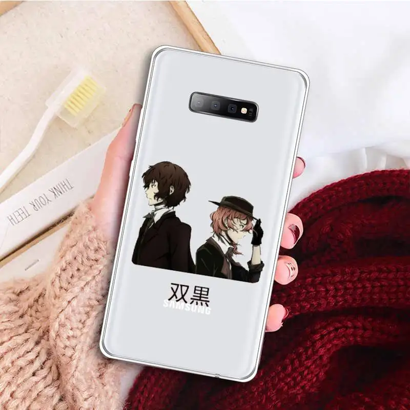 

Japan anime bungou stray Phone Case Transparent For Samsung Galaxy A71 A21s S8 S9 S10 plus note 20 ultra