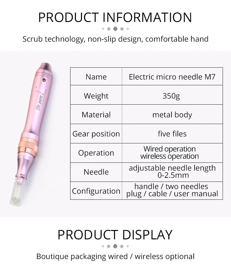 Dr. Pen Ultima M7 с 2 шт. иглы микро Needling машина Дерма ручка микроиглы терапевтические