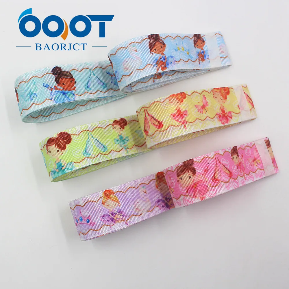 OOOT BAORJCT I-191123-2615, 25 мм 10 ярдов двухсторонний мультфильм девушка корсажные ленты, лук Кепка, одежда, украшения для вечеринки сделанные своими руками