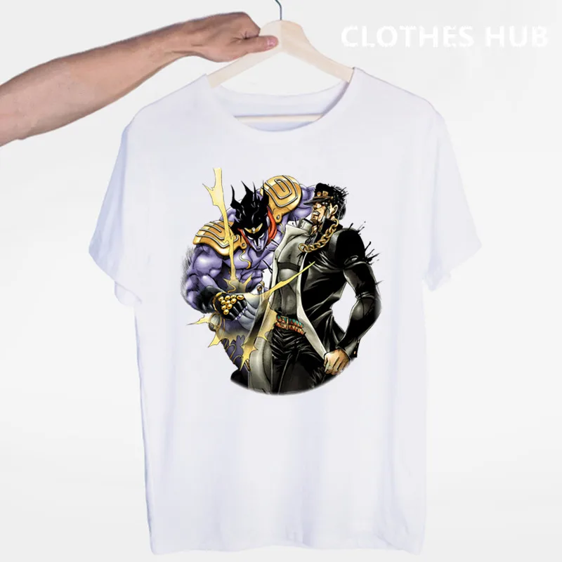 JoJo необычные приключения, забавные футболки для мужчин/женщин, японская футболка с аниме-принтом, повседневная футболка Jojo, хип-хоп топы, футболки для мужчин/женщин