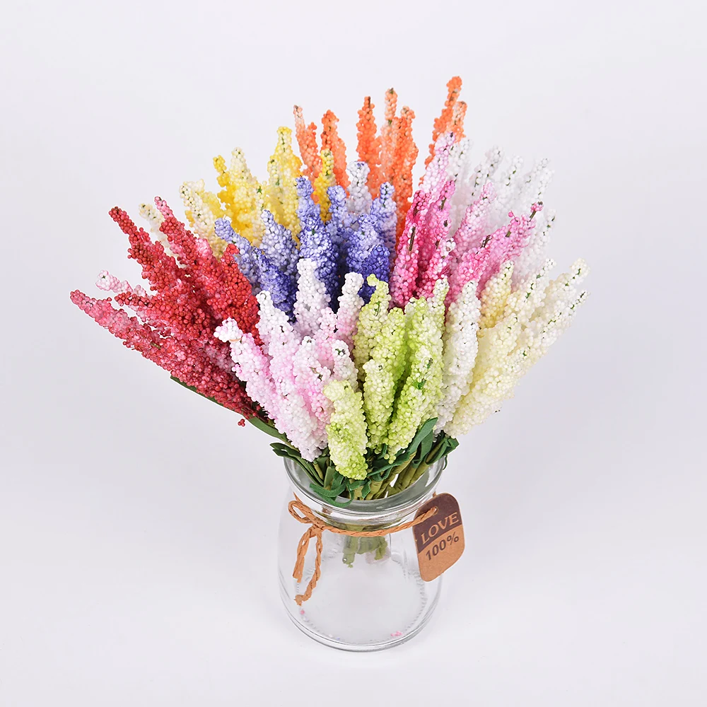 10 шт./лот искусственный букет цветов лаванды для свадьбы домашнего декора ручной