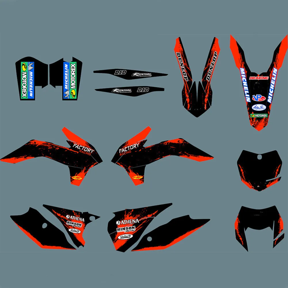 Бесплатные Индивидуальные графические наклейки для KTM SX SXF XC XCF 2013 2014 2015 125-250 300 350-500