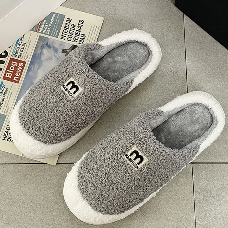 2021 new Unisex Home Slippers women slides slippers indoor Warm Soft Plush House Men Slippers Non-slip Comfortable Floor slipper