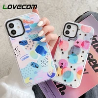 colorful graffiti heart phone case for iphone 11 12 pro max xs max x xr 8 7 plus soft tpu shockproof camera protection cover bag