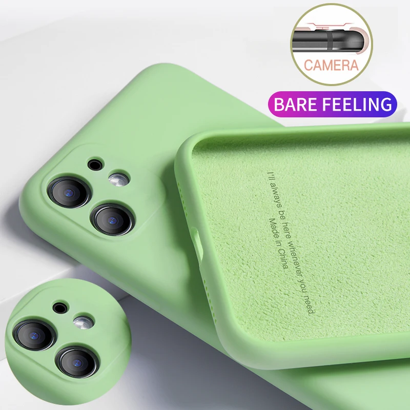 

Luxury Original Liquid Sillicone Case For iPhone 11 12 Pro Max SE 2020 X XR XS 7 8 Plus 6 6S 5 Full Protection Soft Back Cover