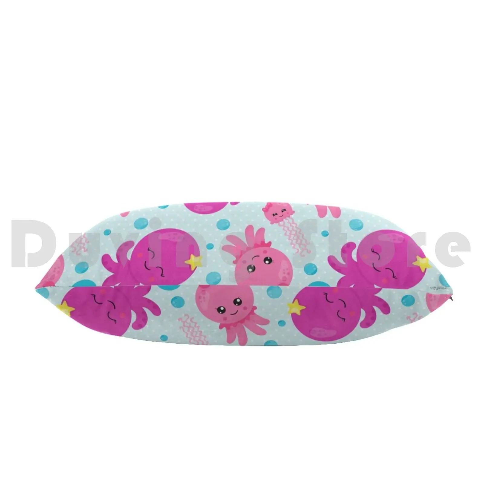 Милый осьминог розовый и голубой