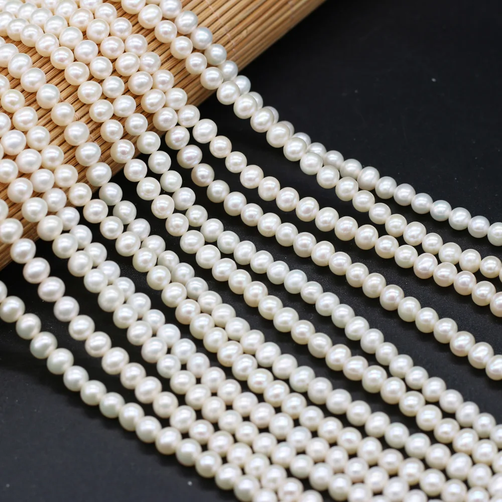 

High Quality Natural Freshwater Pearl Rice Beads Ladies Beaded Jewelry Gift Making DIY Necklace Bracelet Accessories Size5-5.5mm