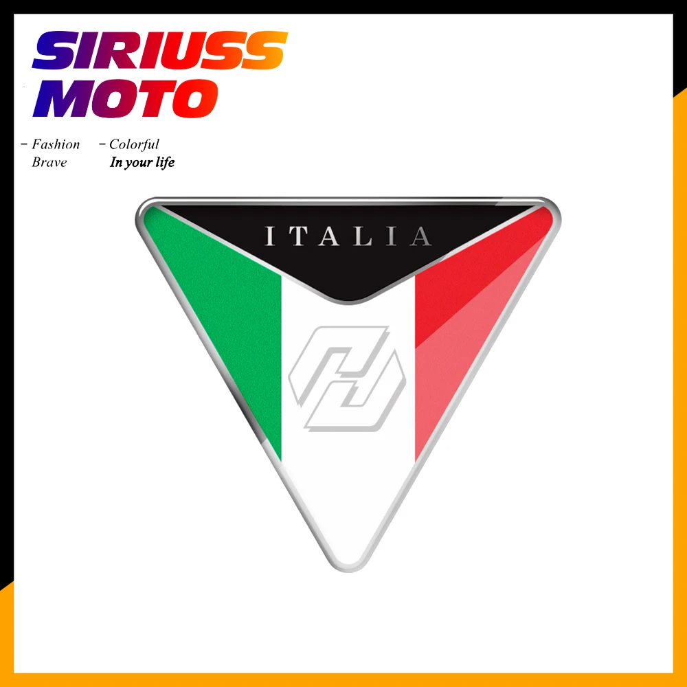 3D резиновые мотоциклетные наклейки с итальянским флагом рамкой чехлом для Ducati