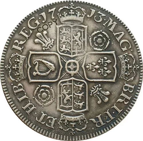 Объединенное Королевство 1713 1 Корона-Анна копия монет | Дом и сад