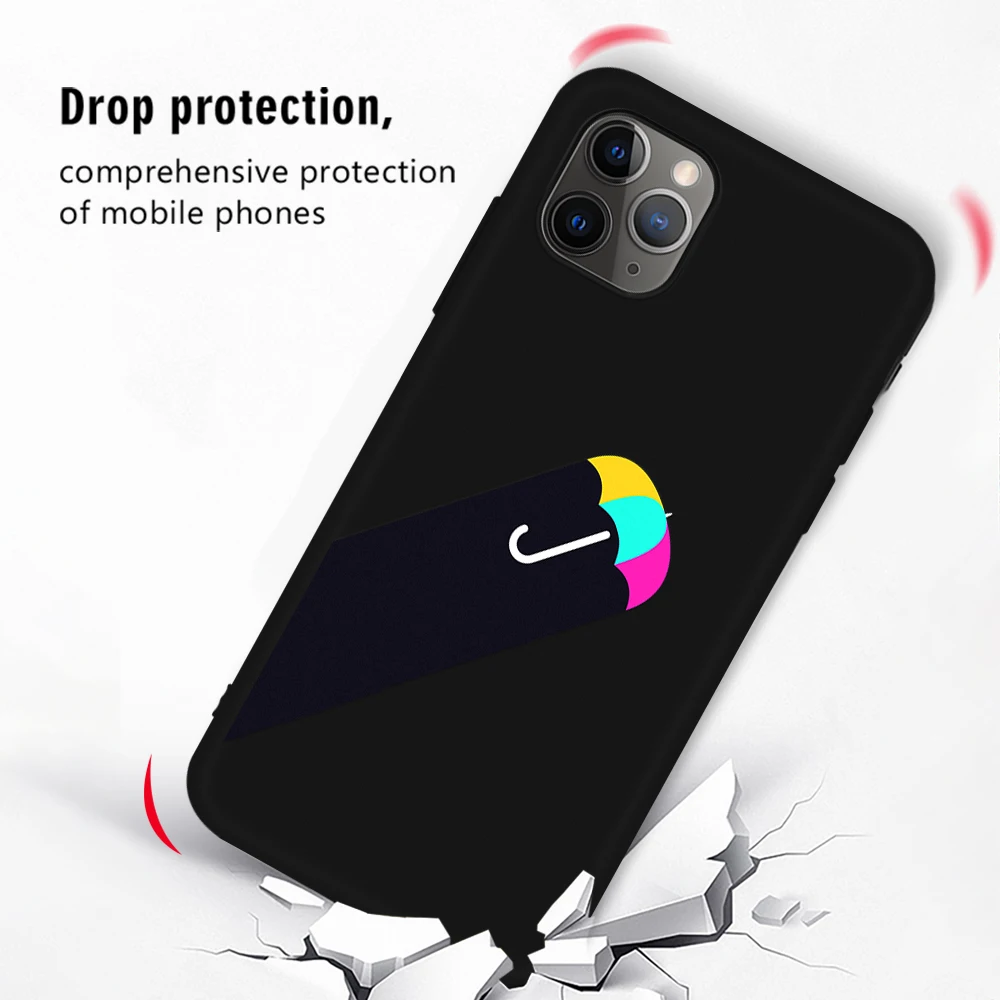 Мягкий чехол из ТПУ с рисунком сердца для iPhone 11 Pro Max 8 7 Plus X Xs Xr черный космическим XS