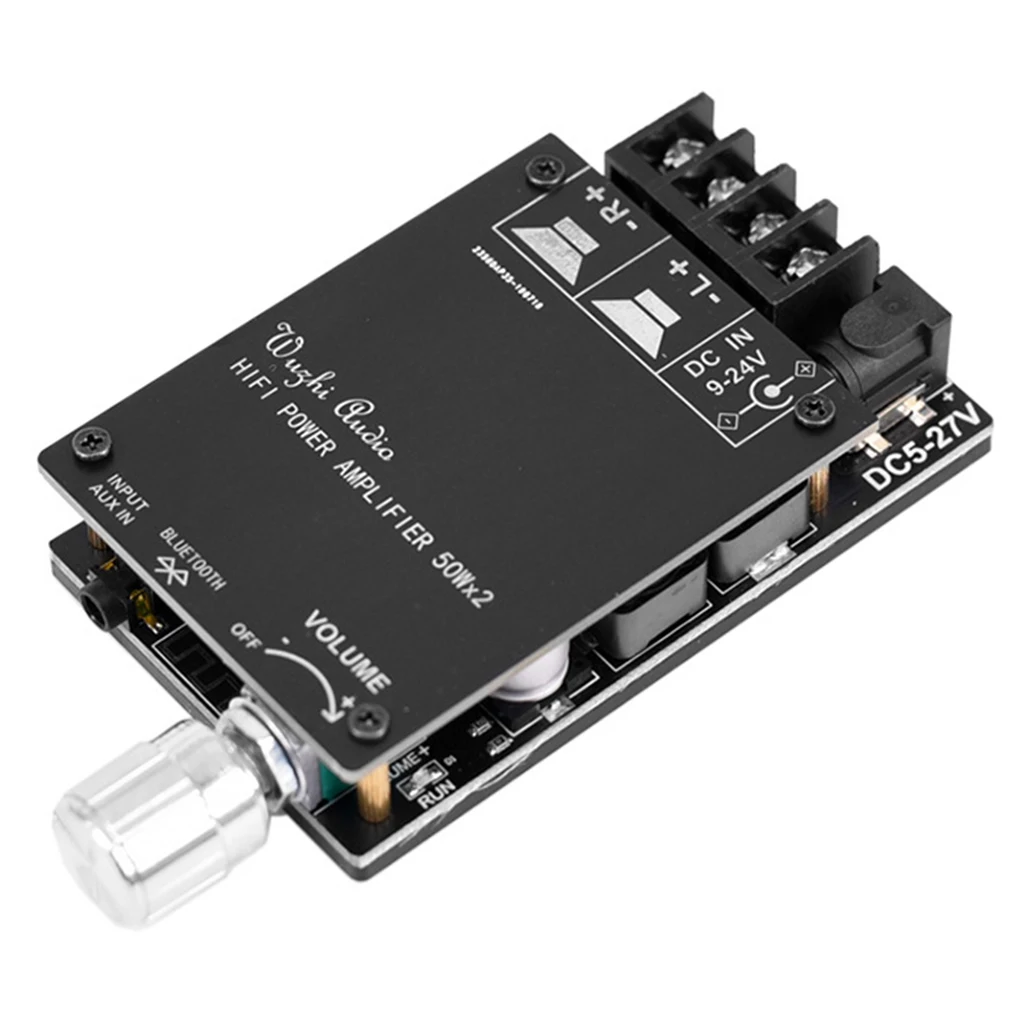 

Bluetooth 5,0 AUX TPA3116 цифровой усилитель мощности плата беспроводной стерео аудио усилитель мощности модуль 30-200 Вт левый и правый канал