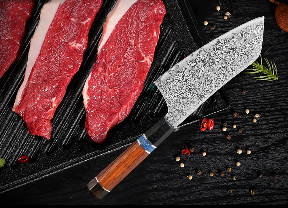 

XITUO Kitchen Knife Japanese Damascus Steel Chef Knife Kiritsuke Gyuto Santoku Filleting Salmon Knife 7 Inch Cooking Knives