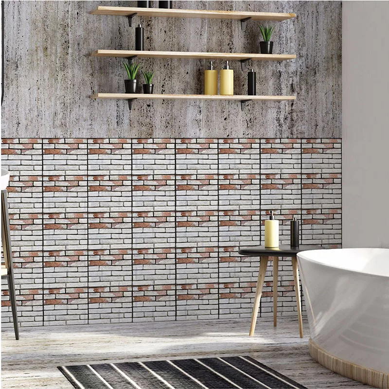 Самоклеящаяся винтажная настенная бумага с 3D стерео эффектом белая рулонная