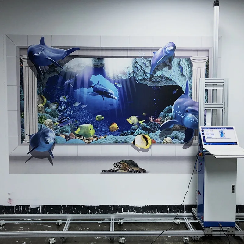 High Definition House Decoration Wall Inkjet Printing Machine Direct to Wall 3D Vertical Painting Printer