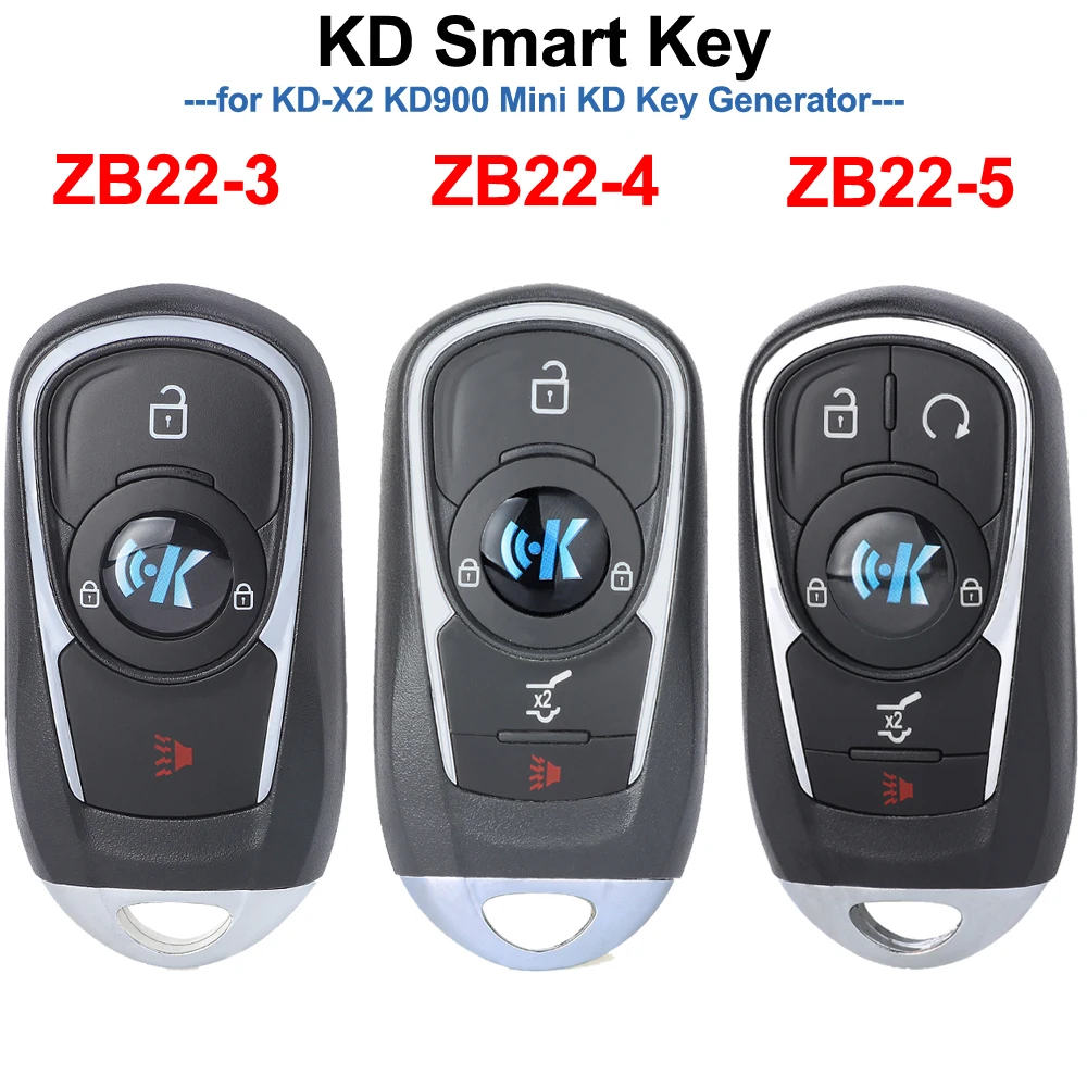 

KEYDIY ZB22-3 ZB22-4 ZB22-5 KD Смарт дистанционные брелки для ключей Универсальный KD Авто ключевой для KD-X2 ключ генератор, подходит для более чем 2000 моделей