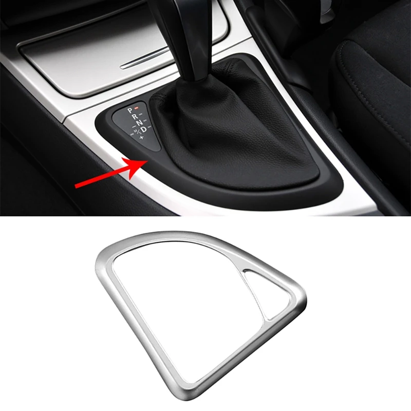

Car Chrome Central Control Gear Shift Lever Frame Cover Trim Interior For-BMW 1 Series E81 E82 E87 2007-2011