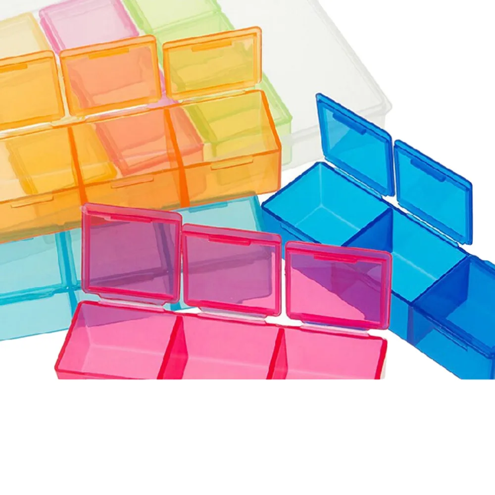 

7 Days Colorful Design Container Case Organizer Pill Organizer Boxs 21 Grid Pill Case Tablet Sorter Medicine Weekly Storage Box