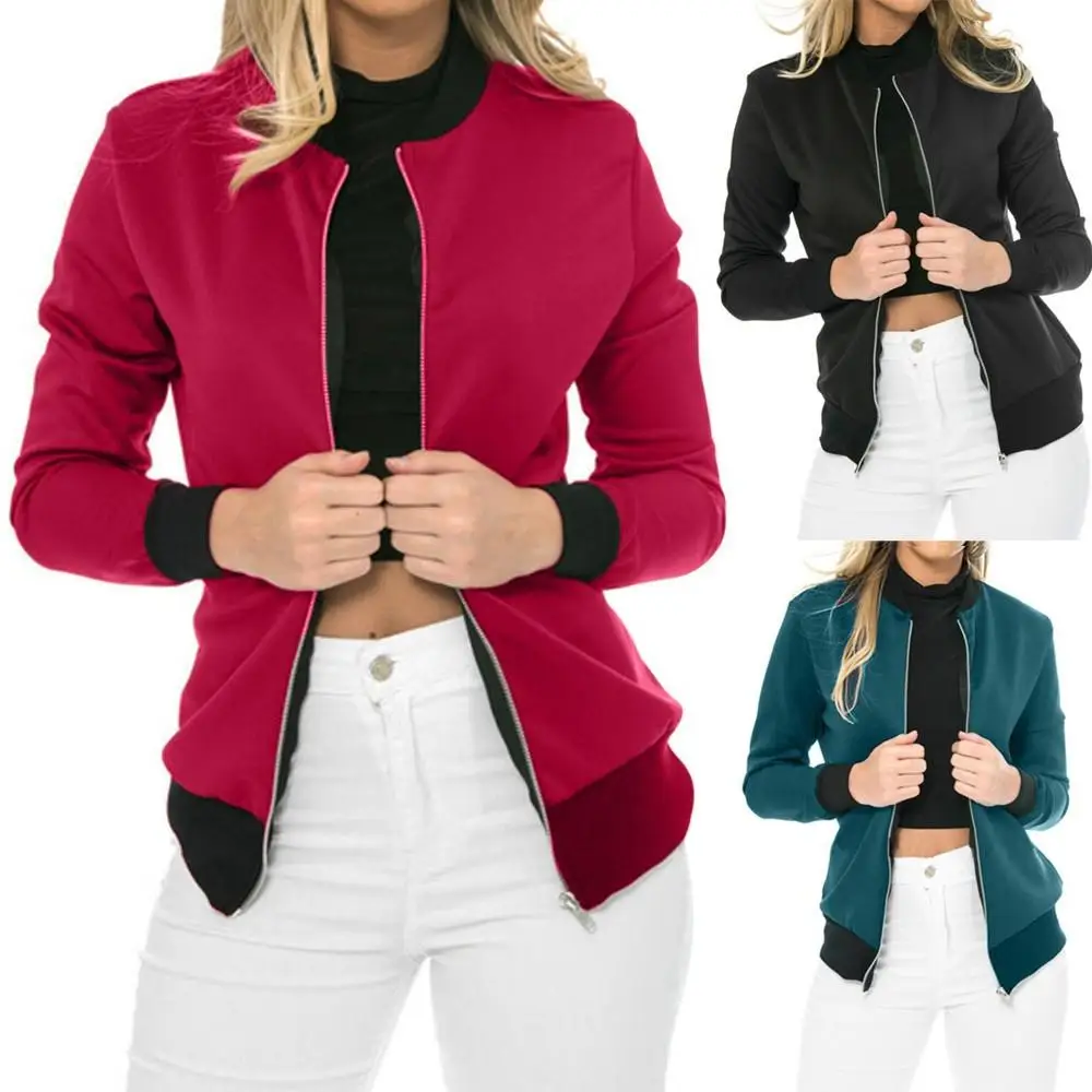 Женская куртка с капюшоном однотонная бомбер в стиле Харадзюку 2019|Женские