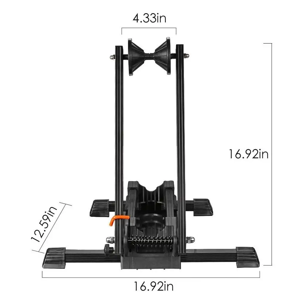 

Portable Bike Storage Stand Bicycle Foldable Floor Parking Rack Wheel Holder For Indoor Home Garage