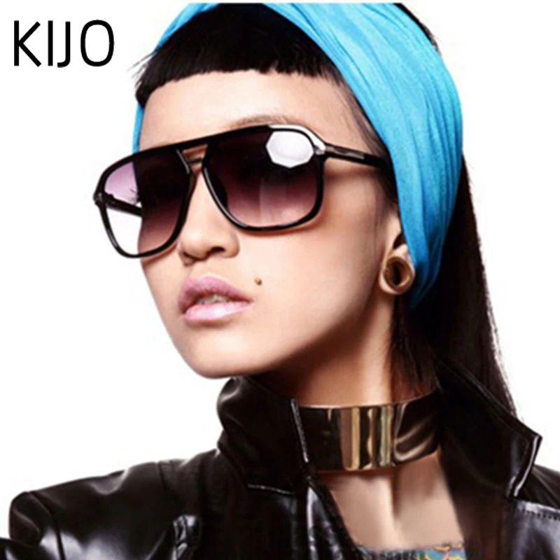 

KIJO 2019 Fashion Men Cool Square Style Gradient Sunglasses Driving Vintage Brand Design Cheap Sun Glasses Oculos De Sol