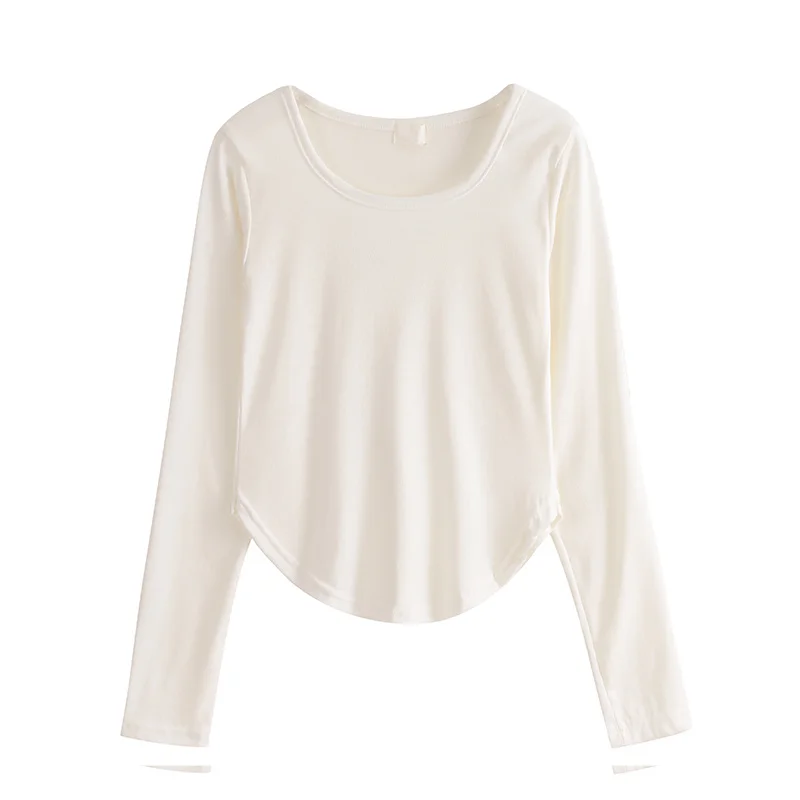 Футболка женская с длинным рукавом Суперпопулярный облегающий крой в стиле