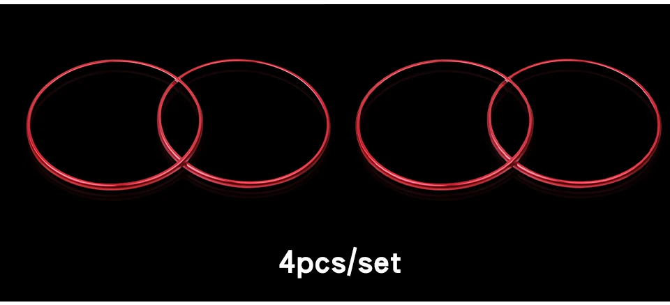 Red 4pcs Рамка ступицы для Mercedes w213 amg Mercedes w205 amg/glc x253 coupe amg mercedes c class аксессуары w205 внутренняя отделка - Название цвета: Red 4pcs