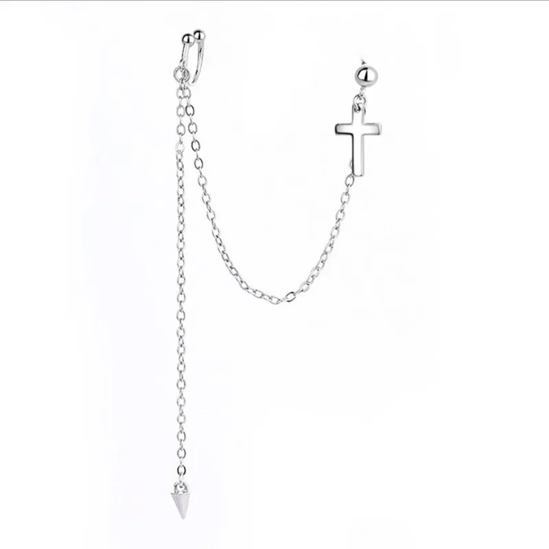 KPOP корейский Панк 1 шт. мужские и женские серьги с кисточками байкерские