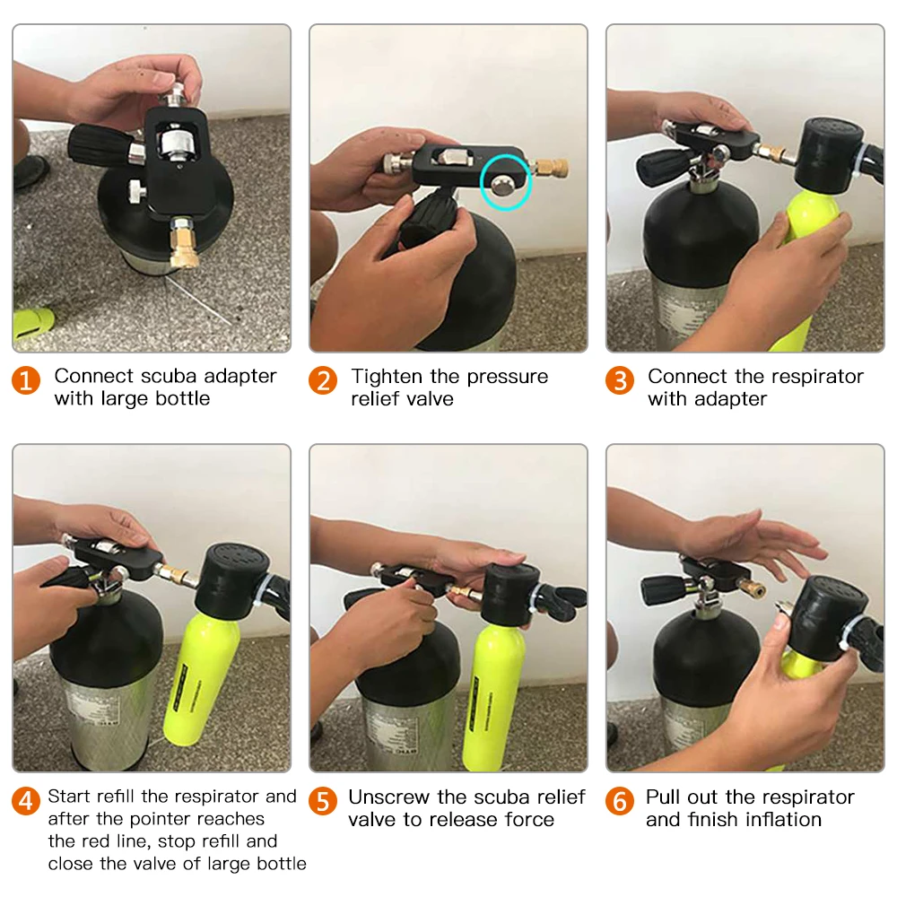 Запасной ручной насос для подводного плавания объемом 0 5 л кислородный Воздушный